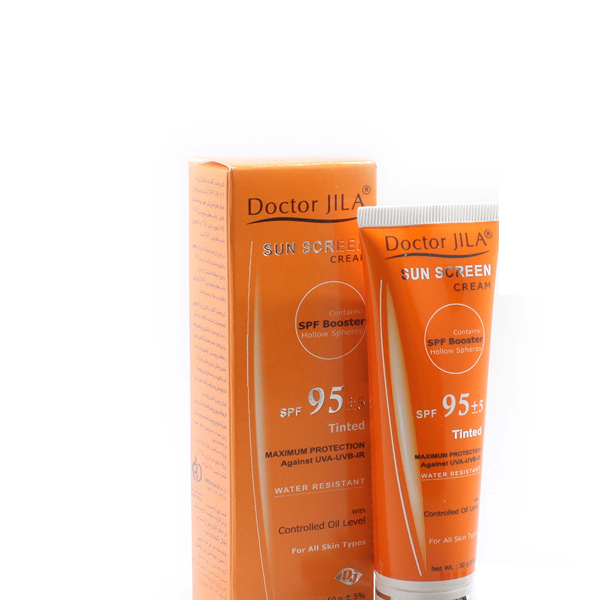 کرم ضدآفتاب رنگی فاقد چربی SPF95+5 دکتر ژیلا